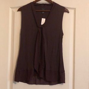 Ann Taylor Factory sleeveless eggplant shirt top M